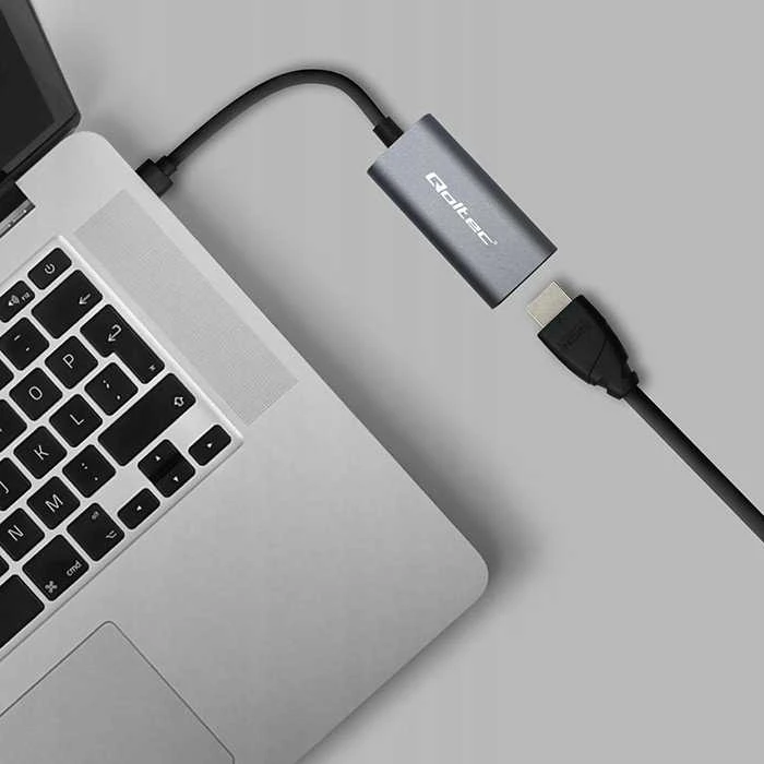 Qoltec Aliuminis USB-C 3.1 MHL į HDMI adapteris 4K 60Hz