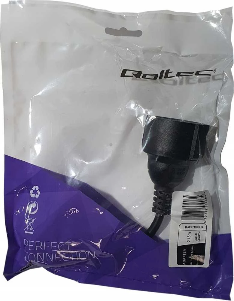 QOLTEC 53906 Adapteris IEC 320 C14 SCHUKO 0,15M