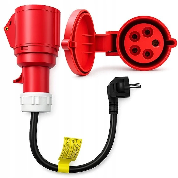 Qoltec maitinimo adapteris EV įkrovikliams CEE 16A 5 kontaktų 400V-230V SCHUKO max 16A 3.5 kW