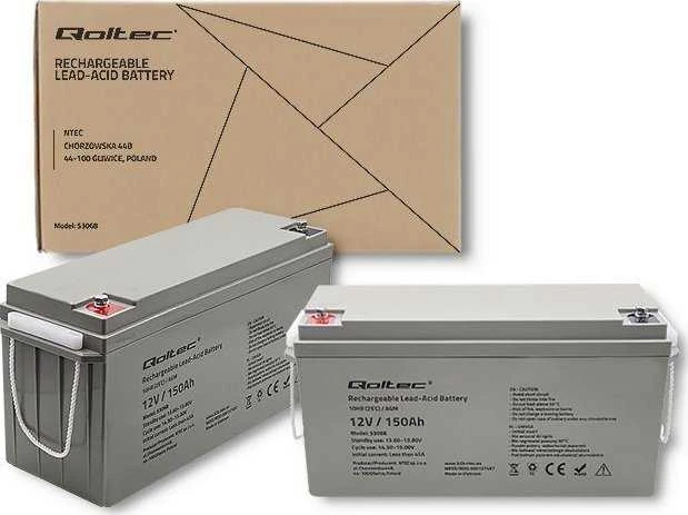 QOLTEC 53068 AGM baterija 12V 150Ah maks. 2250A