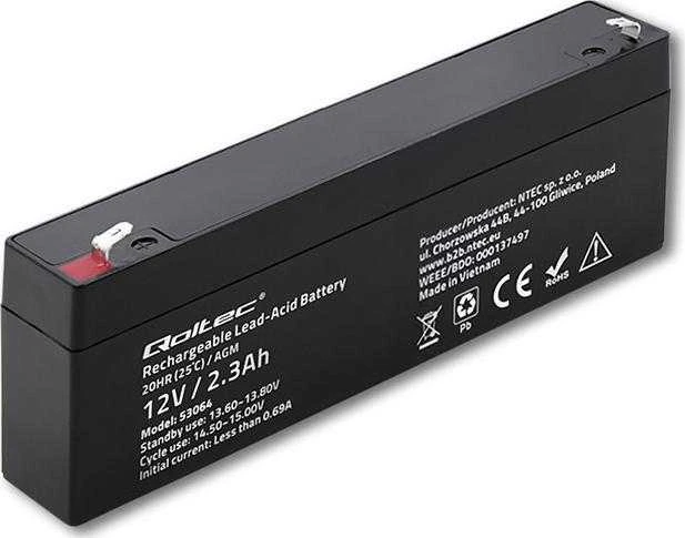QOLTEC 53064 AGM baterija 12V 2,3Ah maks. 34,5A