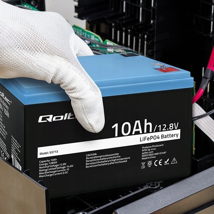 Qoltec Akumuliatorius LiFePO4 Litowo-Żelazowo-Fosforanowy | 12.8V | 10Ah | 128Wh | BMS