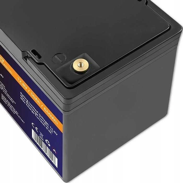 „Qoltec LiFePO4“ ličio-geležies-fosfato akumuliatorius | 12,8 V | 50 Ah | 640 Wh | BMS