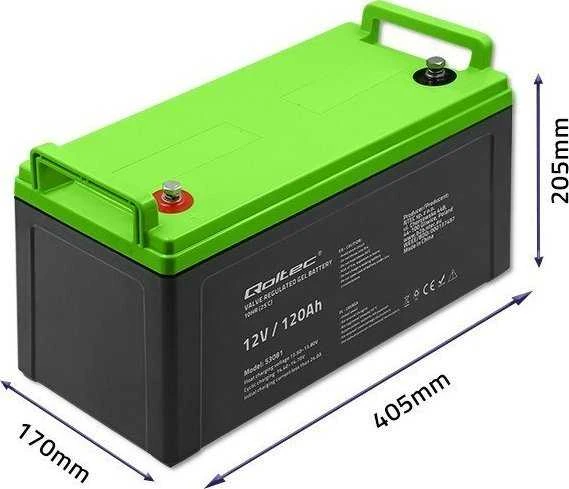 QOLTEC 53081 Gel Baterija 12V 120Ah