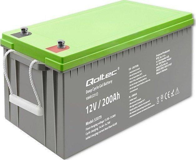 QOLTEC 53079 Deep Cycle Gel baterija 12V 200Ah