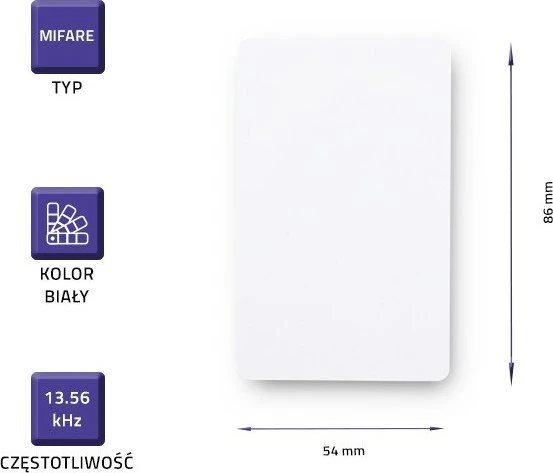 QOLTEC 52453 13,56 MHz Mifare proximity kortelė 10vnt