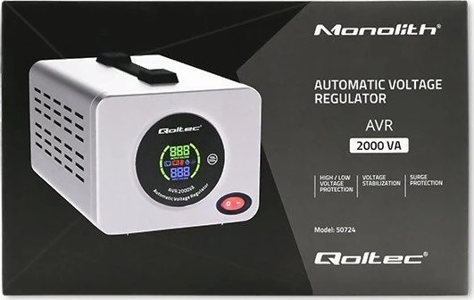 QOLTEC 50724 Automatic Voltage Stabilizer AVR 2000VA