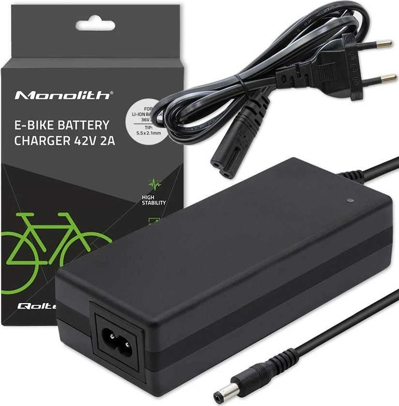 Įkroviklis - Qoltec 50760 E-dviračiams 36V/42V 2A Juodas
