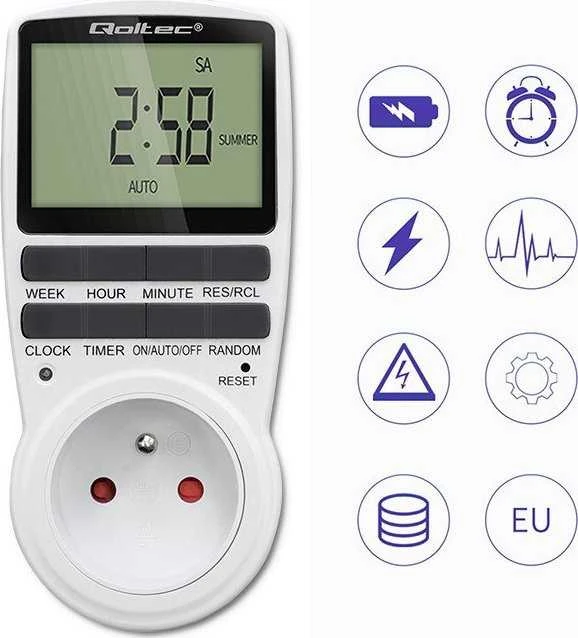 QOLTEC 50628 elektroninis laikmatis PC0628 su LCD