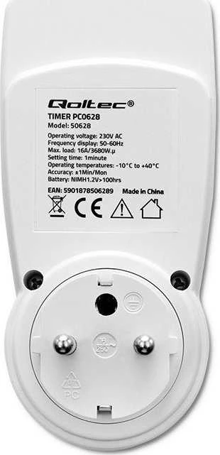 QOLTEC 50628 elektroninis laikmatis PC0628 su LCD