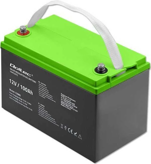 QOLTEC 53080 Gel Baterija 12V 100Ah