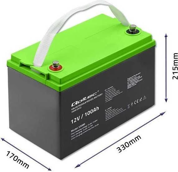 QOLTEC 53080 Gel Baterija 12V 100Ah