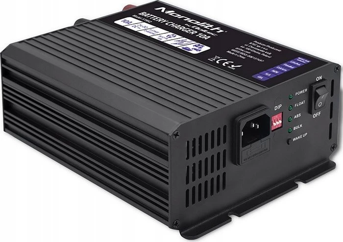 Qoltec 51952 Išmanusis „Monolith“ įkroviklis LiFePO4 AGM GEL SLA akumuliatoriams | 10A | 24V