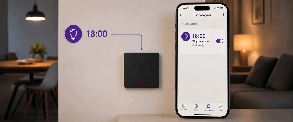 Qoltec 52722 Smart 1-Gang Light Switch | Wi-Fi | Timer | Tuya | Smart life | Juodas