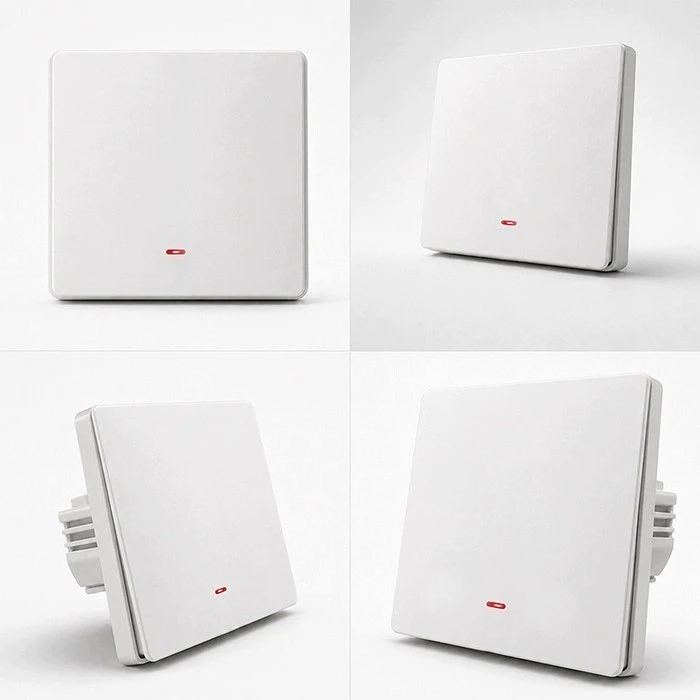 Qoltec 52719 Išmanusis vieno kanalo šviesos jungiklis | Wi-Fi | Laikmatis | Tuya | Smart life | Baltas