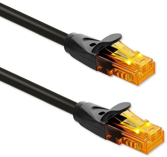 Qoltec CAT6 UTP tinklo kabelis 2xRJ45 30m juodas