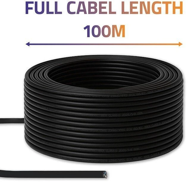 Qoltec CAT6 UTP LAN kabelis 100m juodas