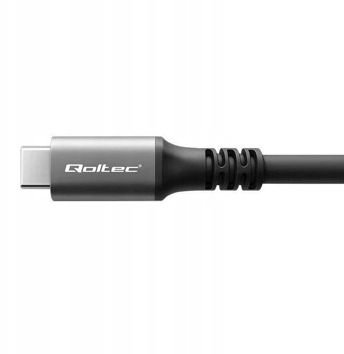 Qoltec USB4 Ultra greitas Gen3 USB-C kabelis 240W 1m juodas