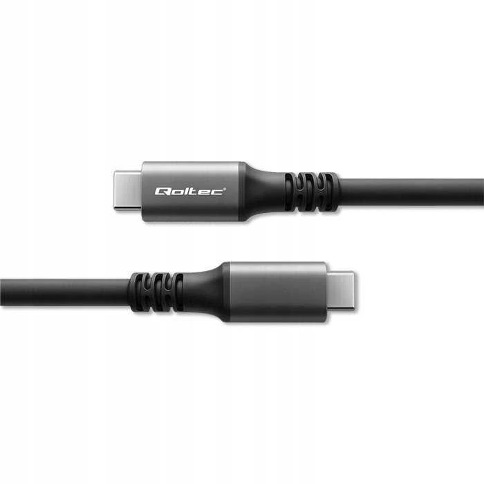 Qoltec USB4 Ultra greitas Gen3 USB-C kabelis 240W 1m juodas