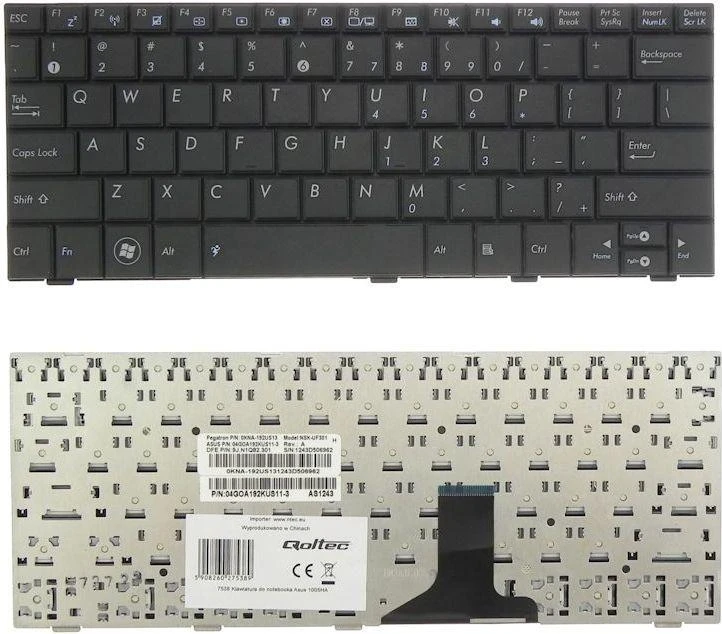 QOLTEC 7539.AS-X53U Qoltec Notebook Keyboard Asus X53U Juodas