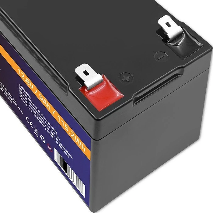 QOLTEC 53700 LiFePO4 ličio geležies fosfato baterija / 12,8V / 9Ah / 115,2Wh / BMS