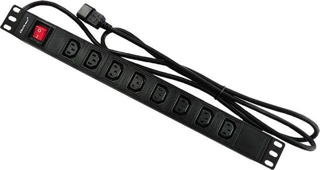 QOLTEC 53998 Apsauga nuo viršįtampių Qoltec skirta RACK 19 1U 10A PDU 8xIEC C13 2m