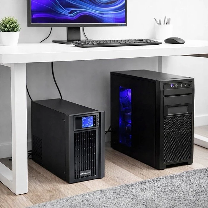 „Qoltec“ grynos sinusinės bangos | 2 kVA | 1600 W | AVR | LCD | Grynas sinusas