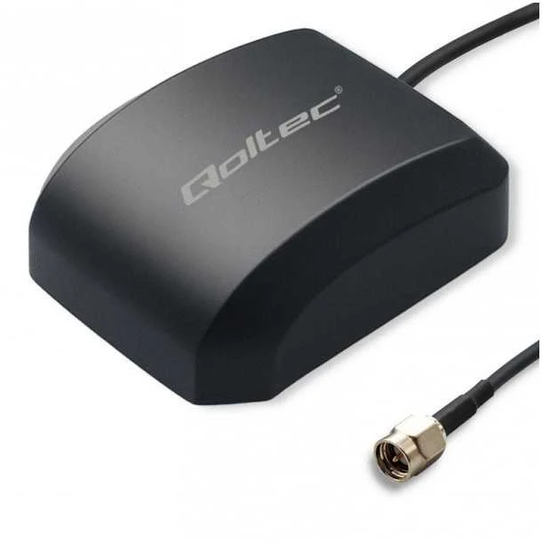 Qoltec mobiliojo GPS GLONASS antena su magnetine baze 28dBi SMA