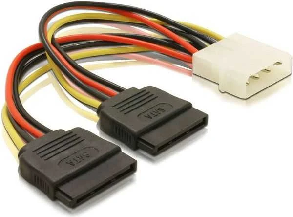 QOLTEC 27618 Qoltec Adapteris cable 20cm POWER MOLEX/2xSATA