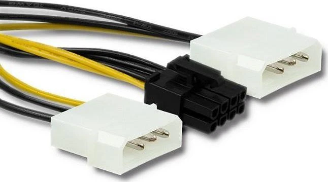 QOLTEC 50433 Qoltec Adapteris 2x MOLEX female PCI-E 8 pin 15cm