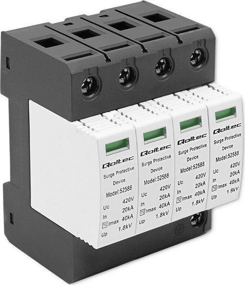 QOLTEC 52588 kintamosios srovės viršįtampio iškroviklis / 4P / 420V / T2 / BC