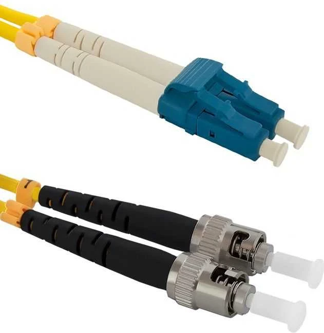 Qoltec Optinio pluošto kabelis LC/UPC - ST/UPC 5m