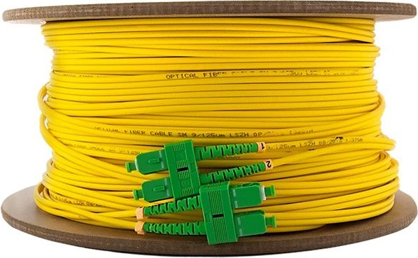 Qoltec Optinio pluošto kabelis SC/APC duplex 120m