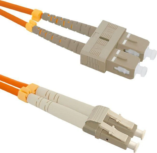 QOLTEC 54040 Qoltec Optinis Patchcord SC/UPC - LC/UPC | Daugiarežimas | 50/125 | OM2 | Dvipusis | 2 m