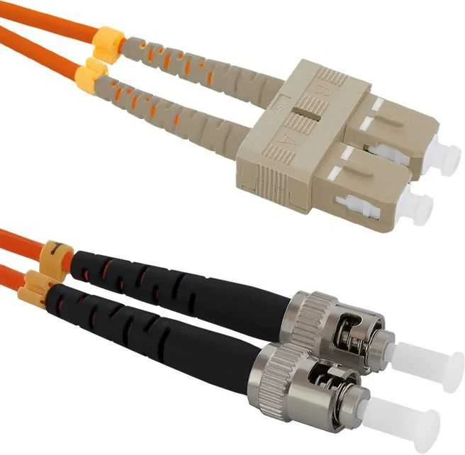 Qoltec Optinio pluošto kabelis SC/UPC-ST/UPC OM2 1m