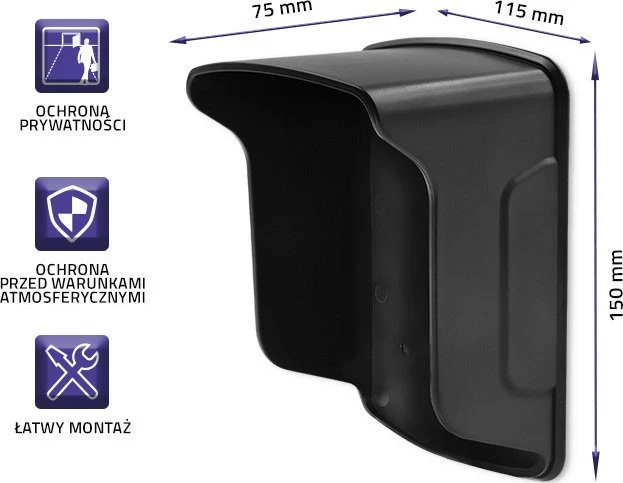 QOLTEC 52456 Outdoor roof Juodas