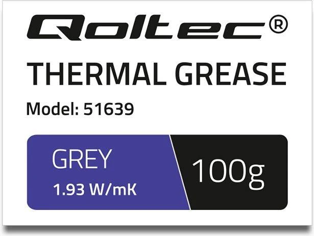 QOLTEC 51639 Qoltec Termopasta 1,93 W/mK 100g pilkas