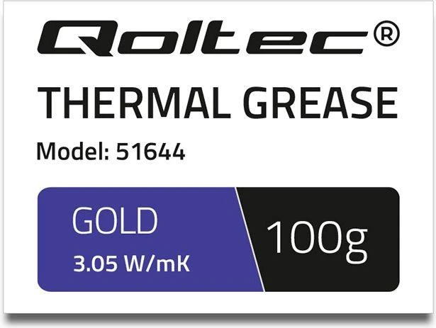 QOLTEC 51644 Qoltec Thermal paste 3.05 W/m-K 100g auksinis