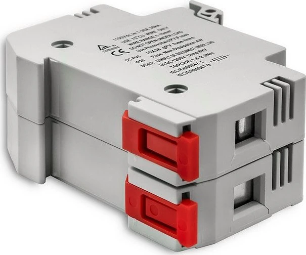 QOLTEC 52584 Saugiklio pagrindas Nuolatinės srovės saugiklis / 2P / 1000V / 30A / 10x38 / saulės