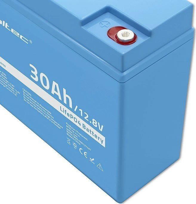 QOLTEC 53703 LiFePO4 ličio geležies fosfato baterija / 12.8V / 30Ah / 384Wh / BMS