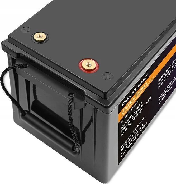 Qoltec akumuliatorius LiFePO4 ličio-geležies-fosfato | 12,8 V | 200 Ah | 2560 Wh | BMS