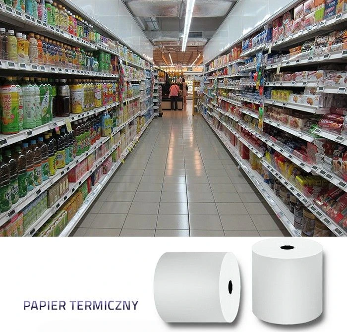 Qoltec Thermal ritinys 80 x 80 | 65g/m2 | 10vnt. | Be BPA