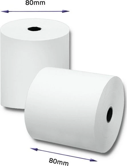 Qoltec Thermal ritinys 80 x 80 | 65g/m2 | 10vnt. | Be BPA