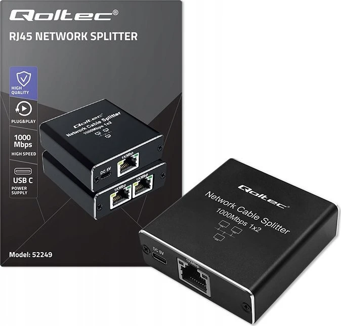 Šakotuvas Qoltec 52249 skirstytuvas mini SWITCH 1x2