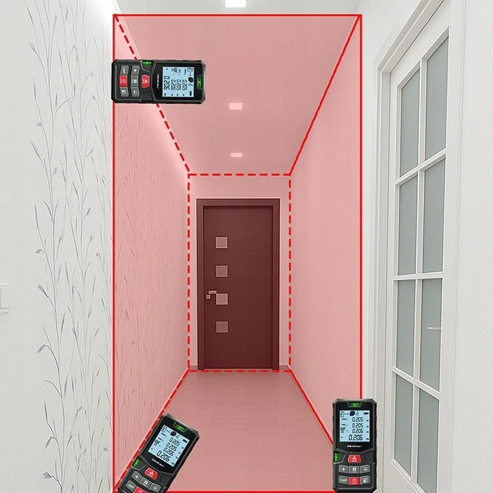 „Qoltec Precision“ skaitmeninis lazerinis atstumo matuoklis su nivelyru | su LCD ekranu | 120 m