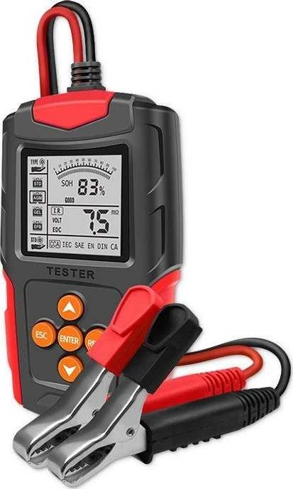 Qoltec skaitmeninis akumuliatoriaus testeris su LCD ekranu | 12V | 24V | 3Ah-200Ah