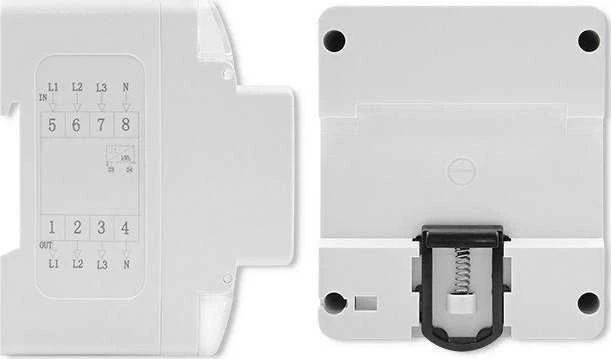 QOLTEC 50900 trifazis elektroninis energijos suvartojimo matuoklis 230V LCD 4P DIN bėgis
