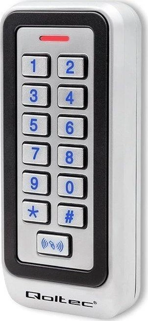 QOLTEC 52443 Kodinė spyna TRITON su RFID su RFID skaitytuvu Kodų kortelės rakto pultelis IP68 EM
