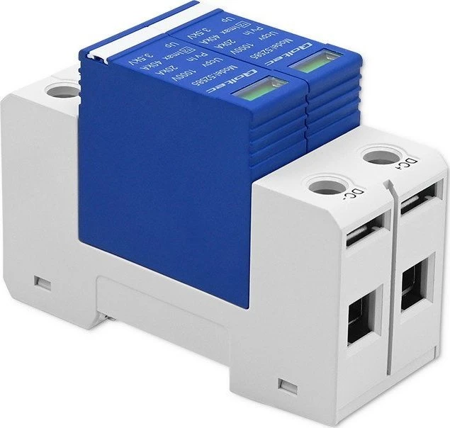 QOLTEC 52585 nuolatinės srovės viršįtampio iškroviklis / 2P / 1000V / T2 / BC