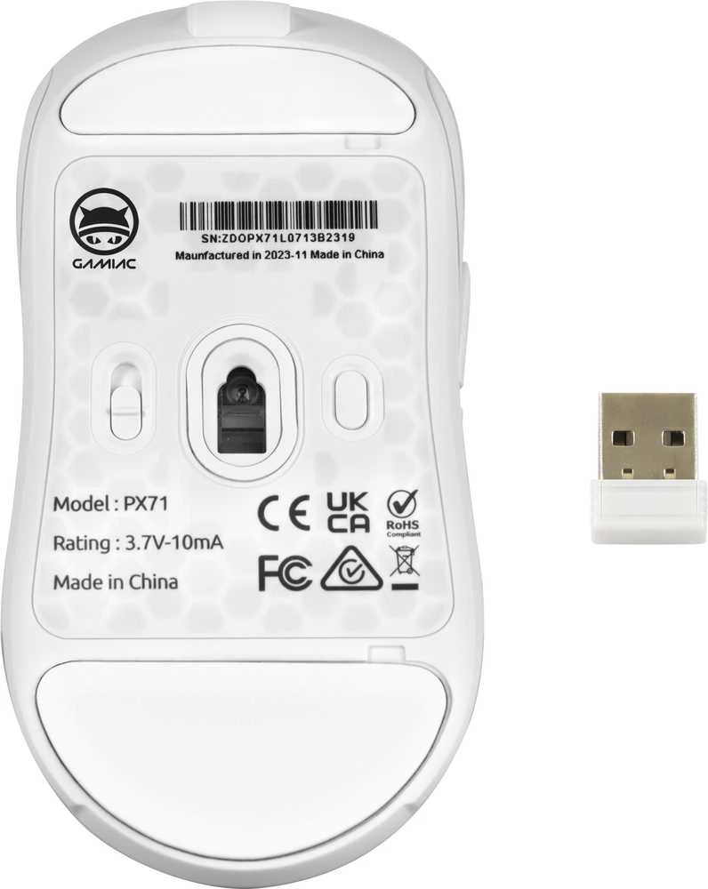 GAMIAC PX71 žaidimų pelė – baltos spalvos
